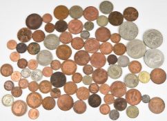 A quantity of largely UK coinage George III onwards, some silver content, includes VF George IV 1826