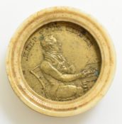 Whist / bridge interest set of four William IV 'Keep Your Temper / Wisdom and Pleasure' gilt brass