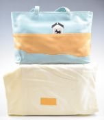 Radley beach huts / dog and pawprints on the beach picture handbag with dust bag, appears unused