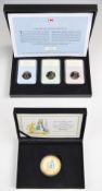 A set of three slabbed Peter Rabbit 50p coins in fitted collector's case with 394/995 limited
