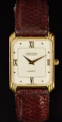 Jaeger (LeCoultre) wristwatch ref. 0501-51 with gold dauphine hands, hour markers and Roman