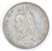 1887 Queen Victoria Jubilee head crown, VF