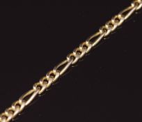 A 9ct gold curb link bracelet, 4.4g 18.5cm