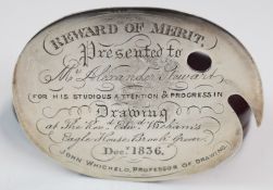 William IV or Victorian hallmarked silver novelty miniature presentation artist's palette,