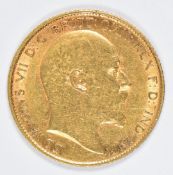 1906 Edward VII gold half sovereign