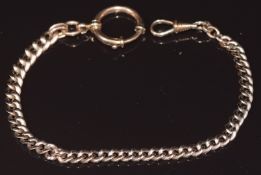 A c1920's rolled gold watch chain