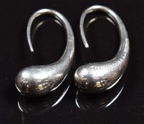 Tiffany & Co pair of silver earrings designed by Elsa Peretti