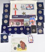 Various collectable UK coins, some in presentation packs including 50p pieces in 'Change Checker'