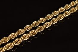 A 9ct gold rope twist necklace, 9.9g