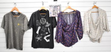 Four Vivienne Westwood t-shirts comprising two Anglomania ladies examples, sizes 44 and I, one