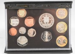 Royal Mint 2009 deluxe proof coin set, includes Kew Gardens 50p