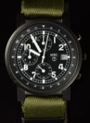 Military Watch Company (MWC) military style gentleman's chronograph wristwatch with date aperture,