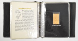 Treasures Of Tutankhamun Exhibition limited edition, 23k gold stamp panels each marked 'Treasures Of