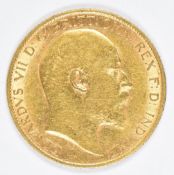 1907 Edward VII gold half sovereign