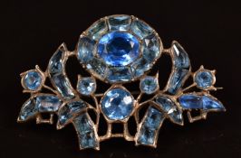 Georgian silver brooch set with foiled paste