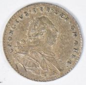 1800 George III Maundy 1d, with certificate