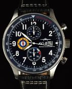 AVI-8 Hawker Hurricane gentleman's chronograph wristwatch ref. 4011 with date aperture, luminous