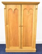 Contemporary hardwood collector's cabinet of thirty two drawers, W88 x D38 x H93cm