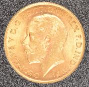 1911 George V gold half sovereign
