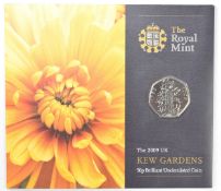 2009 Kew Gardens brilliant uncirculated 50p coin, in original Royal Mint packaging