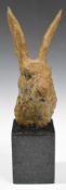 David Cemmick bronze limited edition (1/48) model of a hare, on marble base, height 36.5cm