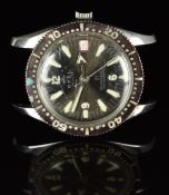 Opel De Luxe skin diver gentleman's wristwatch with date aperture, luminous hands and hour