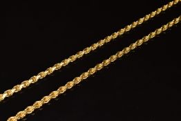 An 18ct gold rope twist necklace, 27.1g
