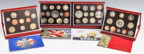 Royal Mint proof coin sets comprising 2003, 2004, 2005 and 2006