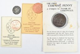1662 Charles II Bristol token (farthing) with Bristol Museum enquiry leaflet dated 1957, together