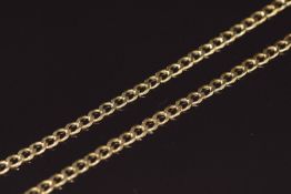 A 9ct gold curb link necklace, 6.7g