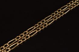 A 9ct gold curb link necklace, 4.6g, 58cm