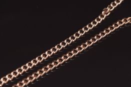A 9ct rose gold double Albert / watch chain, 42.5g, 50cm