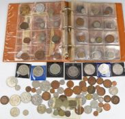 A collection of overseas coinage and banknotes, early 20thC onwards, mostly contained in a Wade coin