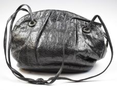 Judith Leiber black ostrich skin bag. Vendor advises her grandmother was very good friends with