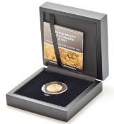 Hattons of London 1957 gold full sovereign The First of Her Majesty's Reign, in deluxe case with