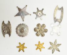 Sewing, needlework and embroidery interest hallmarked silver, white metal and cut steel thread