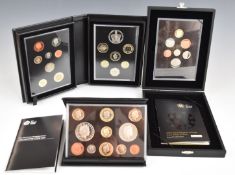 Three Royal Mint proof coin sets comprising a 2008 Shield of Arms Set and 2008 Shield of Arms