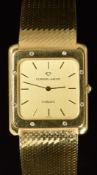 Furrer-Jacot 18ct gold wristwatch ref. 23417 with gold hands, baton hour markers and dial, diamond