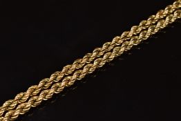 A 9ct gold rope twist necklace, 12.2g