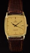Omega Seamaster gentleman's wristwatch ref. 196.0264 with date aperture, luminous tipped gold hands,