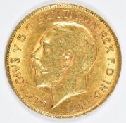 1911 George V gold half sovereign