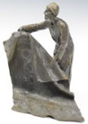 After Bergman bronze figure of a carpet seller with impressed Bergman signature verso, height 19cm