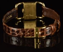 Jaeger LeCoultre 18ct gold ladies wristwatch ref. 1671 with two-tone hands and baton hour markers,