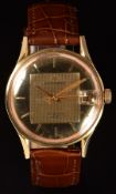 Movado Kingmatic 18ct gold gentleman's automatic wristwatch with date aperture, gold hands, hour