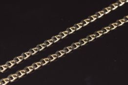 A 9ct gold necklace made up of mariners links, 10.3g