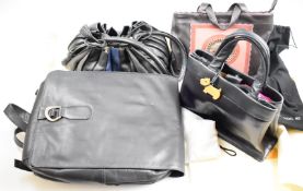 Four designer handbags comprising two Radley, Lupo gathered leather example and a Tula rucksack