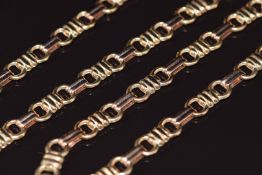 A 9ct bi-coloured gold necklace and bracelet, 13.6g