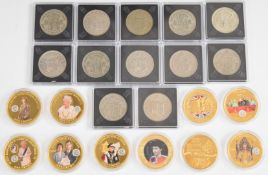 A collection of over twenty modern crowns and half crowns, including Royal commemorative crowns,