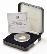 Jubilee Mint 2021 gold proof Solomon Islands $10 coin to commemorate Queen Elizabeth II Platinum