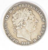 1819 George III crown, F+/-NVF